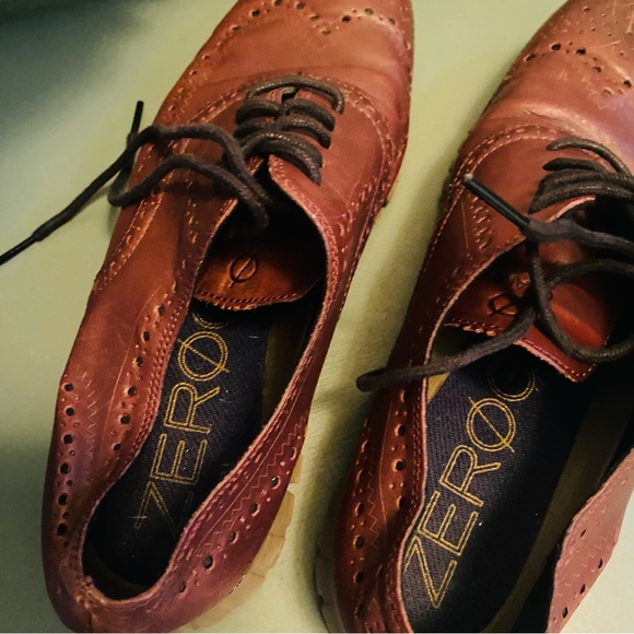 Cole Haan Leather ZeroGrand Oxford Wing Tip Burgundy Leather - Picture 9 of 9
